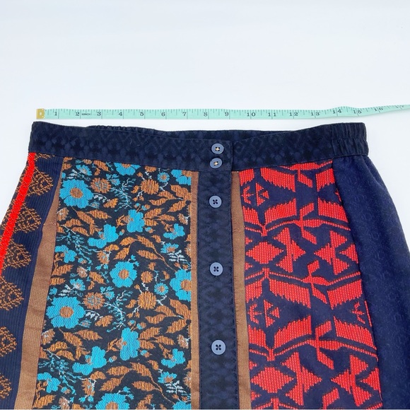 Anthropologie Dolan Left Coast Collection Jacquard Skirt Mixed Print Size Small - Picture 10 of 11